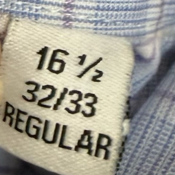 Cooper & Stewart Classic Blue Checkered Men's Dress Shirt 16.5 neck - Picture 5 of 8